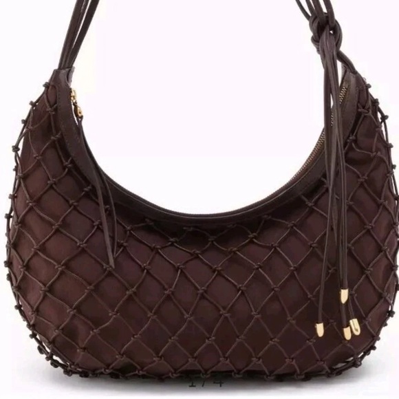 HOBO Kira Chocolate Woven Shoulder Bag - Picture 11 of 12